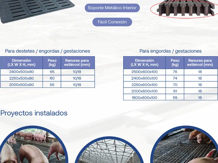 Slat sintético reforzado con acero - página 14 del catálogo
