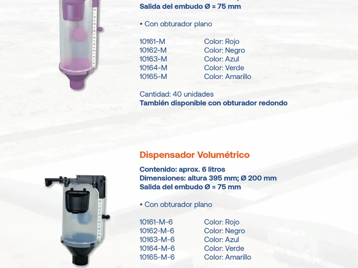 Dosificadores volumétricos - página 42 del catálogo