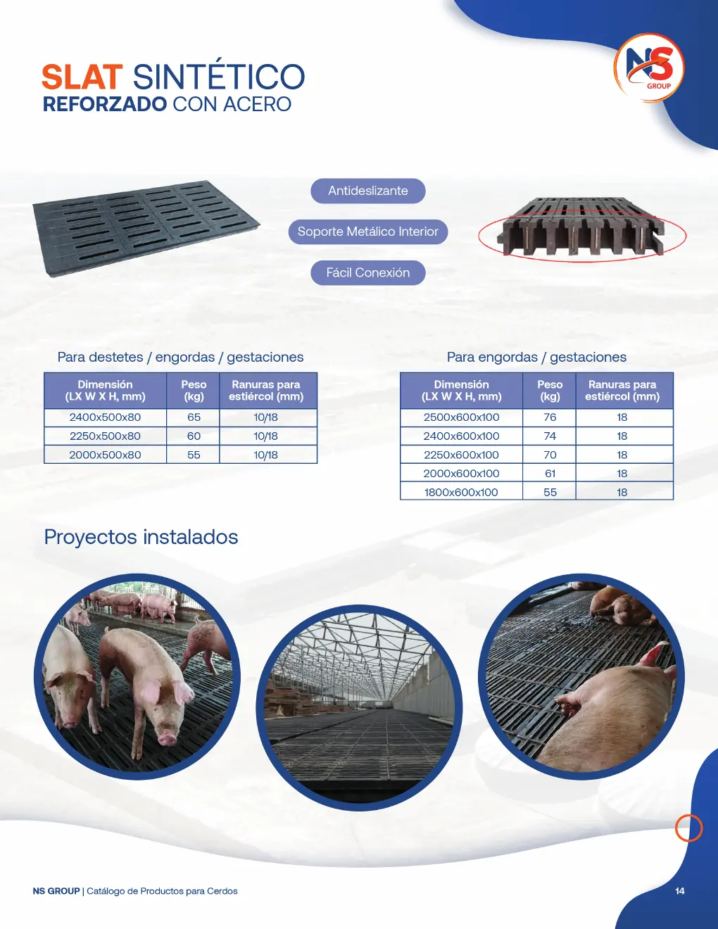 Slat sintético reforzado con acero - página 14 del catálogo