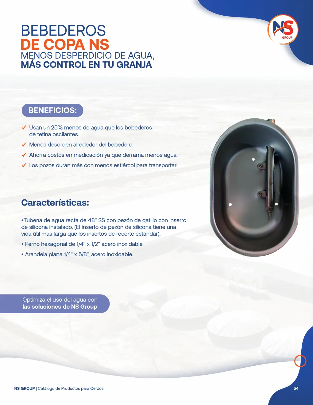 Bebederos de copa NS - página 54 del catálogo